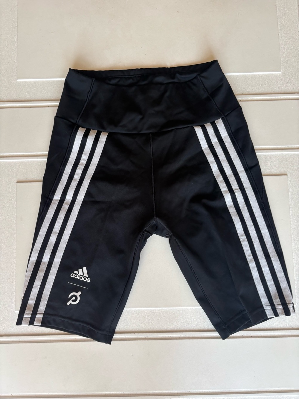 Adidas Peloton Bike Shorts Black/White Size Small